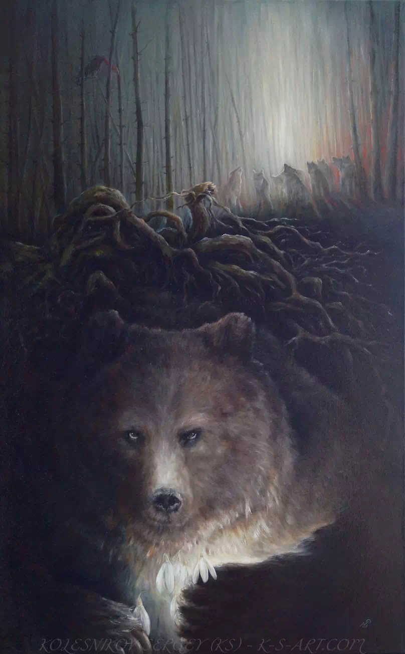 Картина "Пробуждение" (медведь)